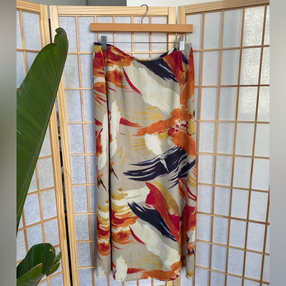 Liz Claiborne Multi Color Midi Flowy Skirt Size 8